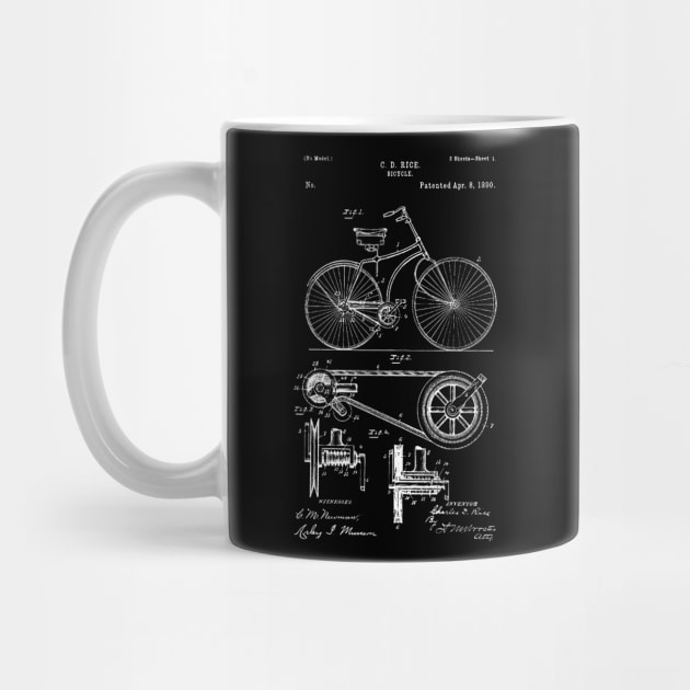 Bicycle Patent White by Luve